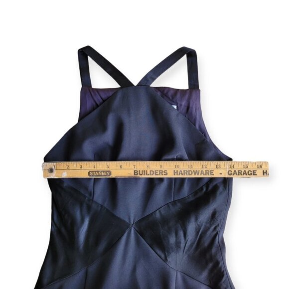 Rampage 90s Black Satin Hi-Neck Dress Grunge Y2K Vintage Size 3 Party Style - Picture 7 of 13